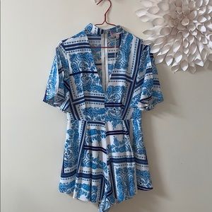 Perfect for summer blue and white romper